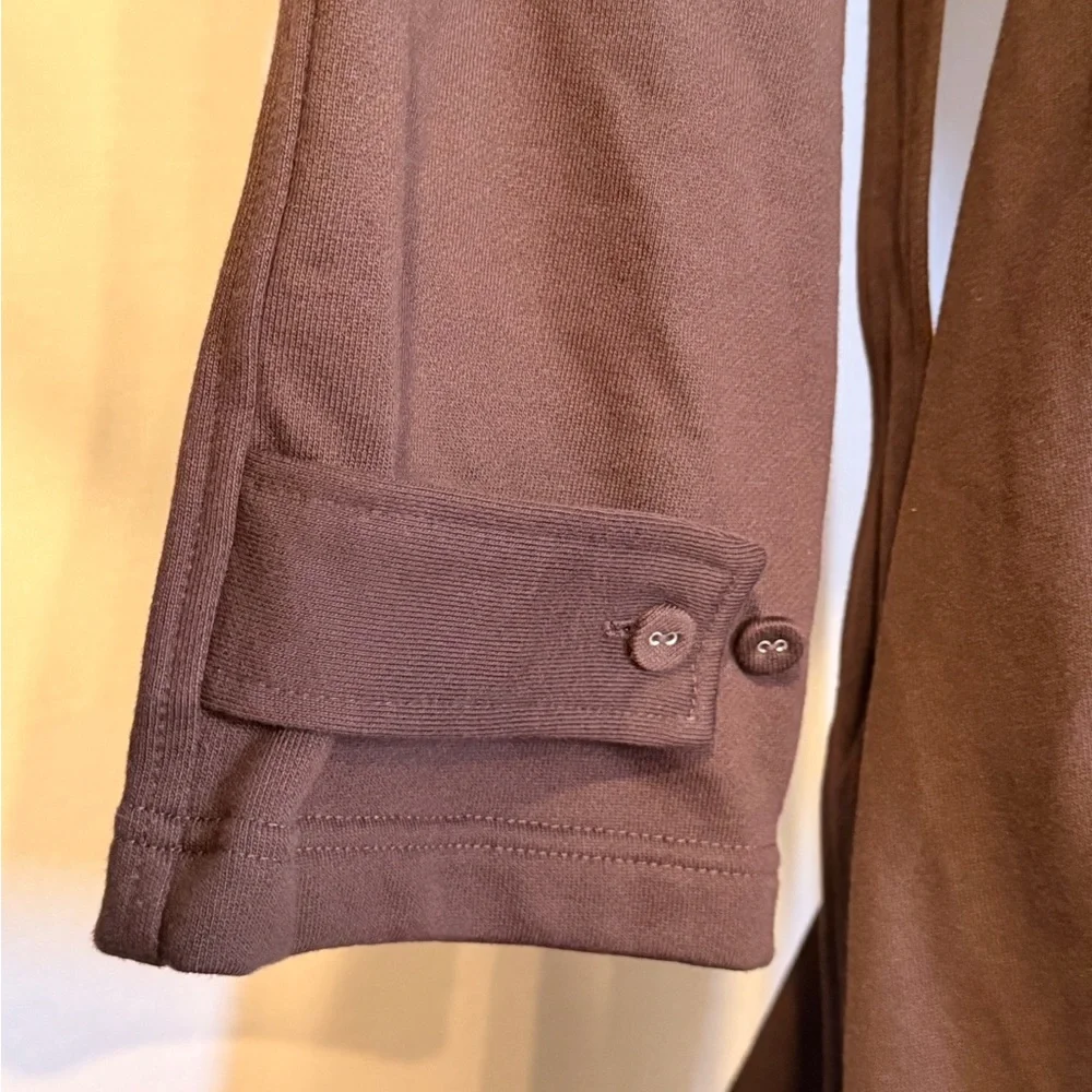 Skims Fleece Trench Coat Espresso Brown - Picture 6 of 8